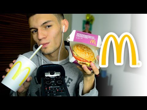 ASMR - COMIENDO hamburguesa de McDonald's PROBANDO NUEVO MICRÓFONO- ASMR Español