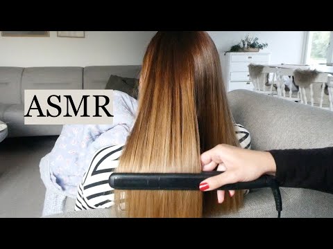 ASMR Satisfying Hair Straightening & Haircut For Deep Relaxation (hair play, brushing, no talking)
