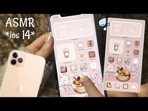 What's on my iPhone 11 Pro Max ✨ASMR✨ *iOS 14* iphone custom home screen aesthetic (whispered)