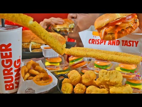 Burger King ASMR 🍔 [버거킹/SUB] Mozzarella Whopper, Crispy Fried Chicken, Nugget & Gummy Mukbang
