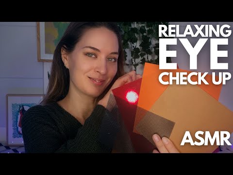 ASMR | Relaxing eye check up to fall asleep | Soft spoken | Whispering