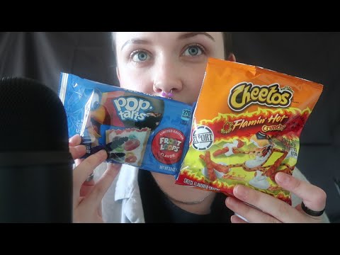 ASMR Trying Flamin Hot Cheetos & Fruit Loop Pop Tarts | Food Review [Trying Snacks I’ve Never Eaten]