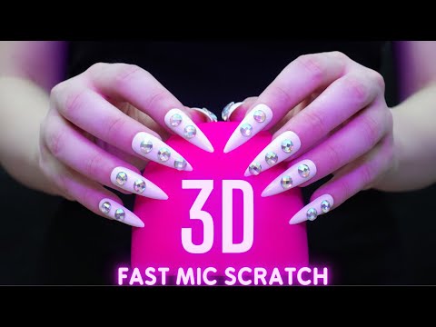 ASMR Fast & Aggressive Mic Scratching with 10 DIFFERENT MICS 🎤 Covers & Nails 💗 No Talking for Sleep