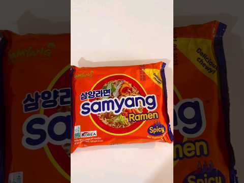 Samyang Spicy Ramen Noodles  #shorts #asmreatingsounds #foodie #korean