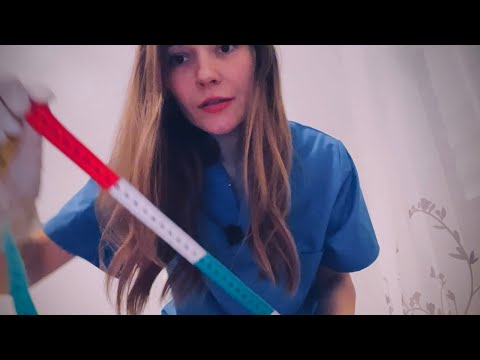 ASMR Physical Assessment, Measuring You, Chiropractic Doctor Roleplay (german/deutsch) POV
