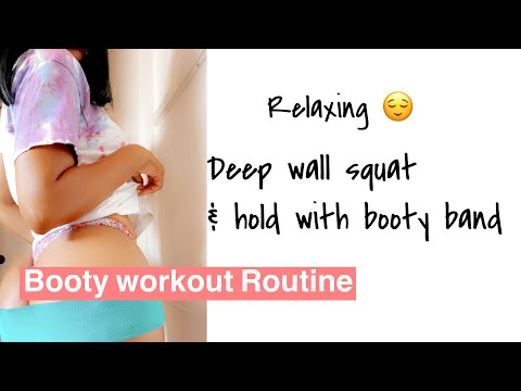 Wall Squat Booty Workout Routine Using Booty Band | Crishhh Donna