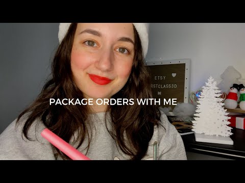 ASMR| Package Orders With Me (Etsy Christmas Store Owner Roleplay)