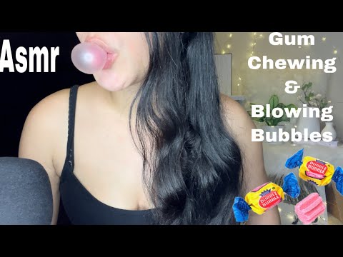 Asmr | Gum Chewing and blowing bubbles | Some Whispering
