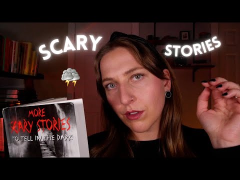 ASMR scary stories in a thunderstorm 💀🪦⛈️ (clicky whispered reading, rain & thunder)