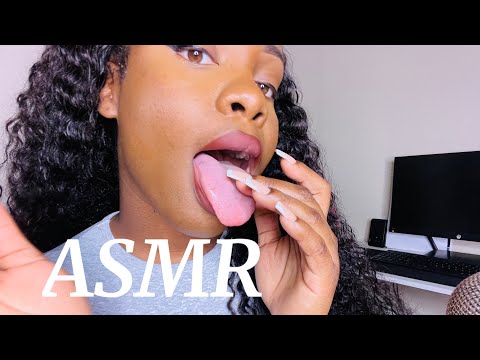 ASMR Slow Spit Painting + Mouth Sounds (EXTRA Tingly!!) | Part 5