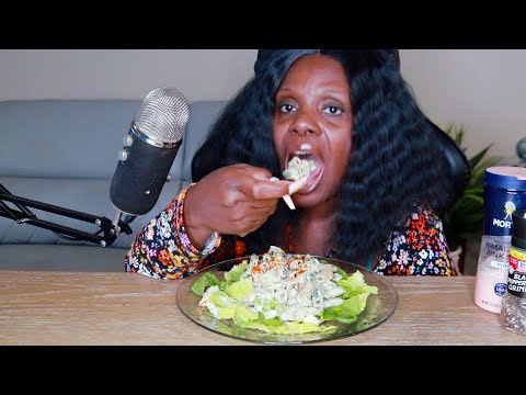 Being Positive Everyday Is Hard Cold Pasta Salad ASMR Eating sounds