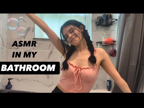 LOFI ASMR in my Bathroom🛁 |Trigger assortment| Visual triggers, clothes scratching & Tapping