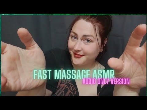 ASMR Fast and Aggressive Massage 🖤💤 Neck, Arms, Face and Head Massage - Audio-Only