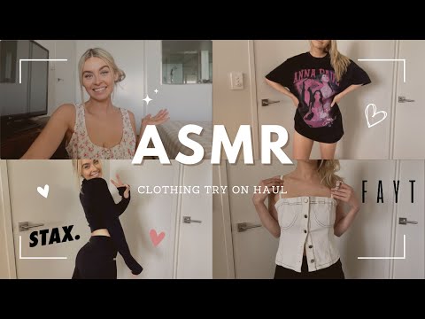 ASMR Clothing Try-On Haul | Fabric Sounds & Chit-Chat