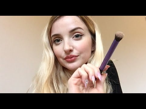 ASMR let's relax 😴💆🏼‍♀️+ personal attention, nail tapping , face brushing trigger sounds!