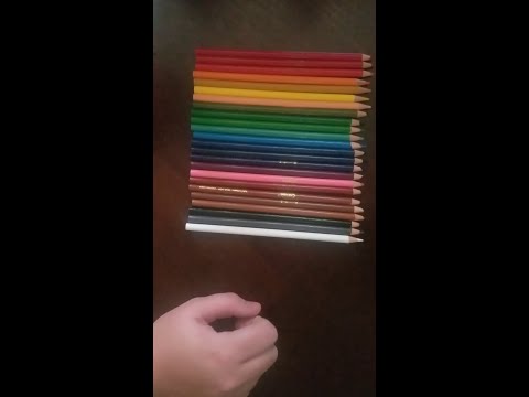 ASMR● color sorting colored pencils (tingly and satisfying)