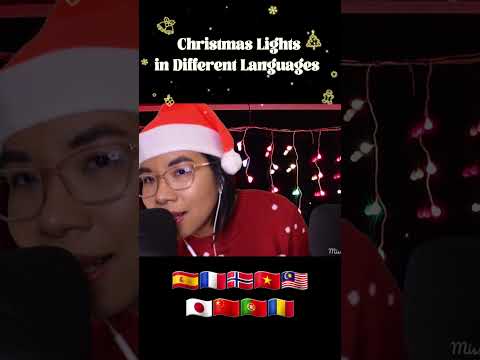 ASMR CHRISTMAS LIGHTS IN DIFFERENT LANGUAGES  🎄🕯️#asmrshorts #asmrlanguages #asmrchristmas
