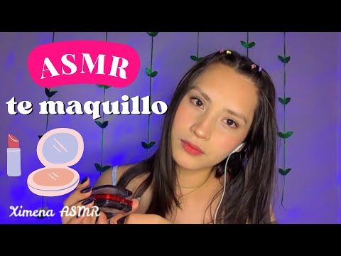 asmr  te maquillo suavemente | Colaboración with Ximena ASMR 💗