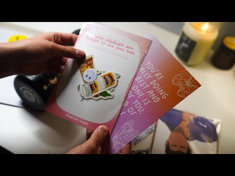 ASMR Bookish Sticker Decorating! 📚 Rambling, Sounds For Relaxation