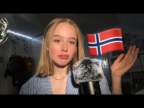 ASMR in norwegian/på norsk | teaching basic norwegian, trigger words 🇳🇴