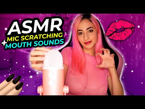 ASMR MIC SCRATCHING💅🏻 + VISUALS 🤯 & MOUTH SOUNDS 👄 | @stherolive