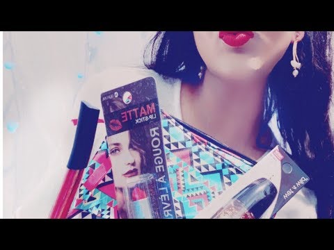 ASMR What’s In My Makeup Bag - Haul,Tapping Sounds,Application,Whispering