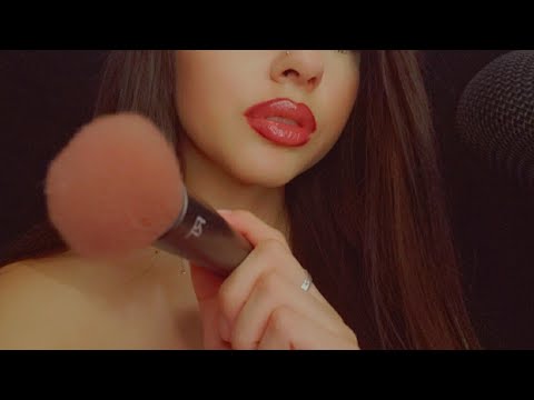 ASMR| Questions and Answers + Tingly face brushing ❤ *Gentle whispering*✨