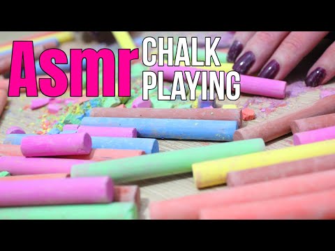 Asmr Playing With Chalk | Asmr Tapping and Scratching No Talking