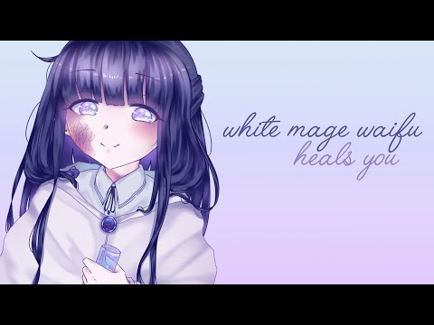 [ASMR] White Mage Waifu Heals You~ [Softly Spoken Personal Attention] [Humming & Headpatting]