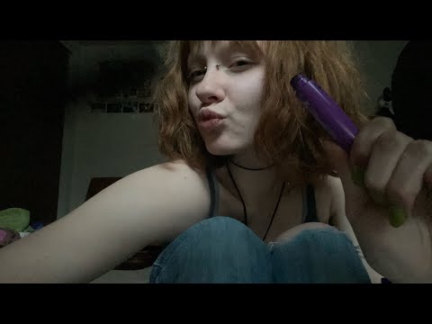 asmr bestie gives you a crazy fast makeover | stutters , unpredictable , chaotic !