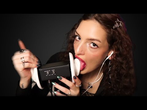 ASMR - Intense Ear Licking and Sucking to Make You Tingle with Eye Contact