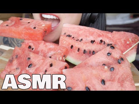 ASMR Japanese WATERMELON (CRUNCHY EATING SOUNDS) | SAS-ASMR