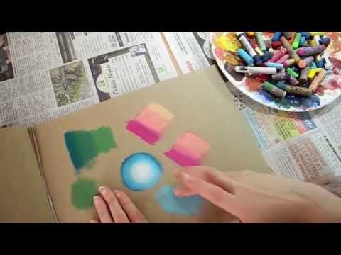ASMR Testing Art Materials - Playing with Oil Pastels