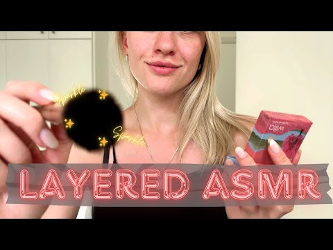 ASMR | Doing your Makeup - LAYERED SOUNDS - 2 MICS!!!🤯