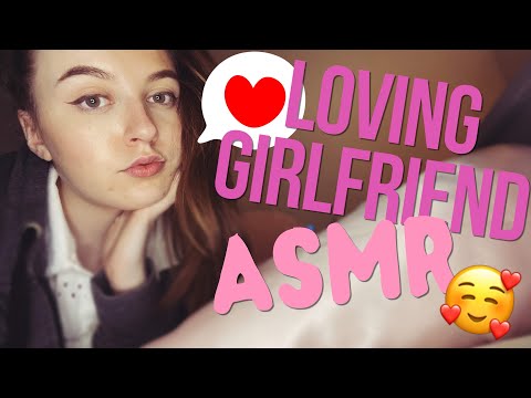 Loving girlfriend gives you head scratches after a long day working - ASMR