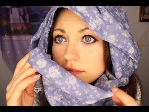 [ASMR] Scarf Collection ~ Muffled Whispering ~ Fabric Sounds ~ Positive Affirmations
