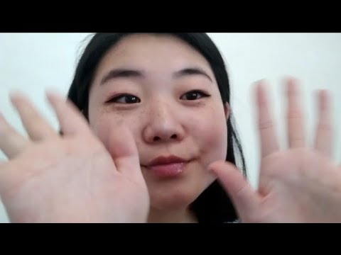 ASMR Scratching your face and inaudible whispering