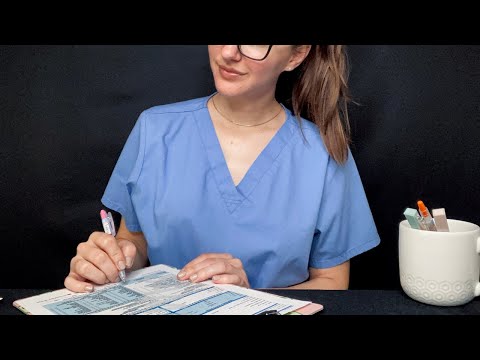 ASMR Checking You In for Appointment l Soft Spoken, Writing Sounds, Doctor Receptionist