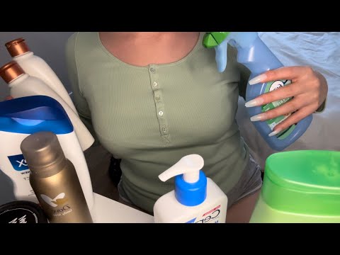 ASMR tapping & scratching on empties | whispered ramble | relax & fall asleep 💤