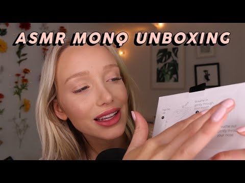 ASMR WHISPER UNBOXING MONQ! AROMATHERAPY RELAXATION (Tapping, Deep Breathing...)  | GwenGwiz