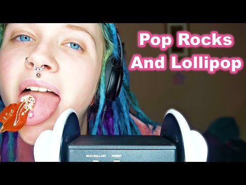 ASMR Pop Rocks And Lollipop | Binaural Mouth Sounds