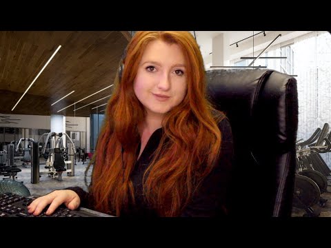 ASMR Gym Membership Registration Roleplay (Typing, Whispering, Asking Questions, Mouth Sounds..)