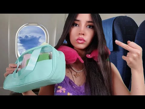 ASMR TOXIC FRIEND YOUR MAKEUP FAST & AGRESSIVE ON THE PLANE ✈️