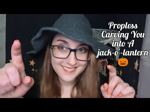 CARVING YOUR FACE INTO A JACK-O-LANTERN  | Propless ASMR