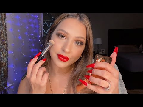 ASMR doing my makeup + storytime ✨🥰🌹