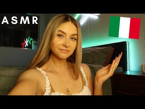 ASMR Trying To Speak Italian 🇮🇹 (Relaxing Trigger Words & Hand Movements)