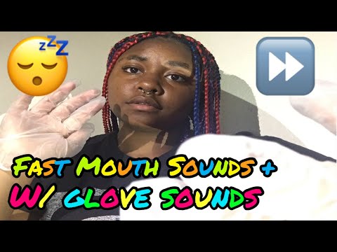 ASMR Fast Mouth Sounds + Glove Sounds 👄🧤 #asmr #mouthsounds #glovessounds #asmrglovesounds