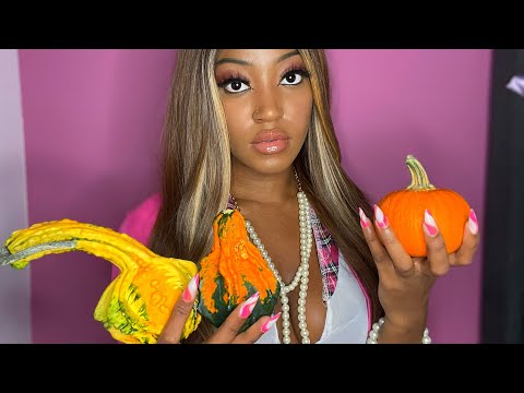 ASMR With Pumpkins | Tapping , Scratching, Rubbing etc | Super TINGLY