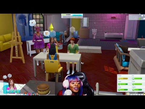 FOUR PEOPLE MOVED IN JP'S TINY HOUSE SIMS GAMEPLAY ASMR CHEWING GUM