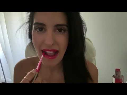ASMR 100 Layers of Cherry Lipgloss (Actually I stopped counting) Kisses, Mouth sounds, Tongue Clicks